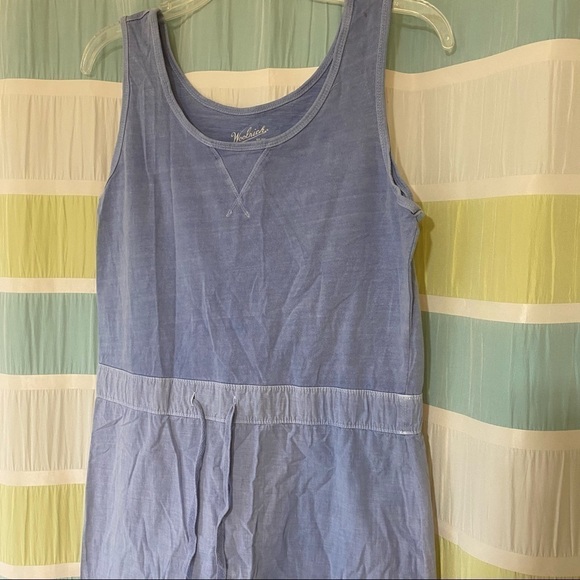 Woolrich Chambray Cotton Dress Blue Sz Small Petite - Picture 3 of 8